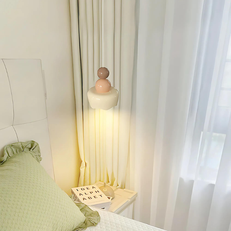 NordiCream | Romantische Pendelleuchte für Schlafzimmer mit warmer Beleuchtung