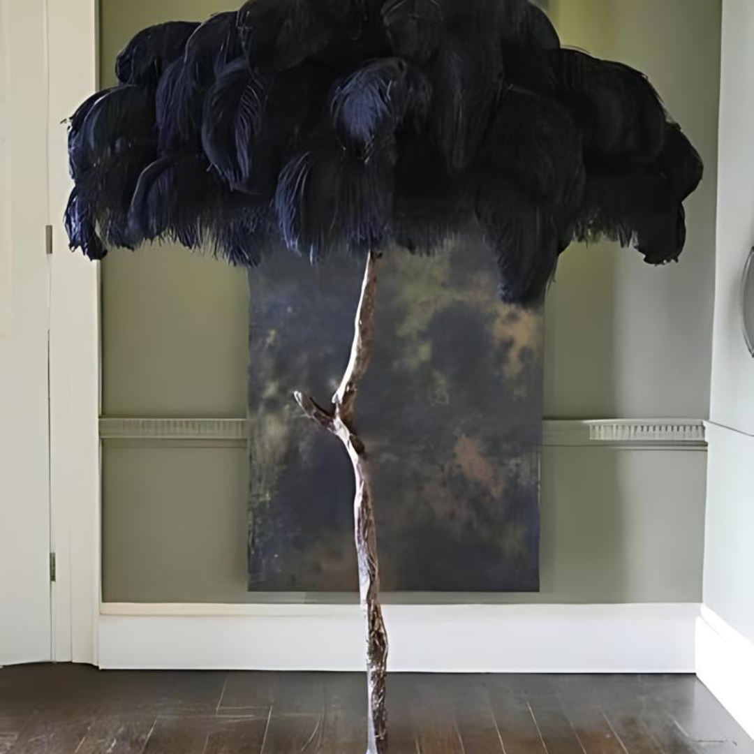 FeatherLamp | Elegante Stehleuchte mit Straußenfedern