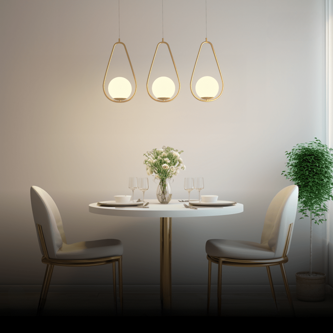 SpearGlow | Elegante LED-Hängeleuchte mit warmweißem Licht und Gold-Finish