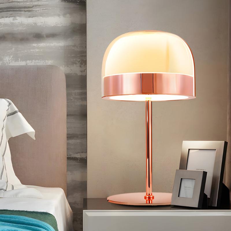EquaLight | Elegante Tischlampe aus Glas mit zweischichtigem Nachtlicht