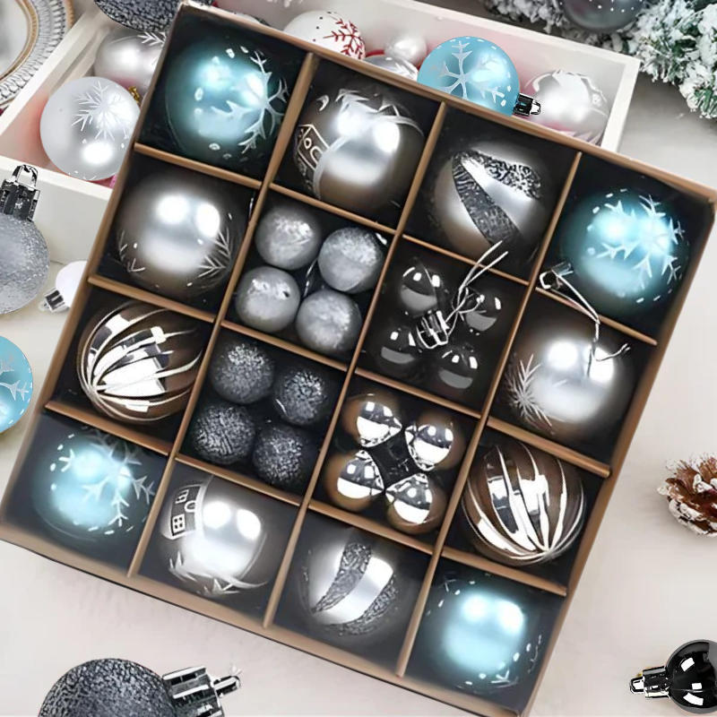 ShineSparkle | Elegante metallische Weihnachtskugeln