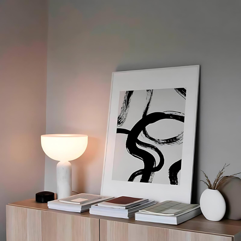 MarmoLux | Elegante Marmor Tischlampe für stilvolle Akzente