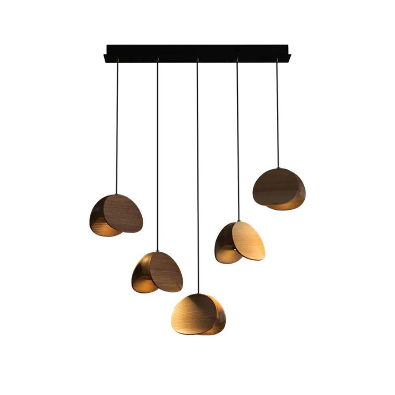 ClamLight | Elegante Pendelleuchte aus Holz mit warmem Licht