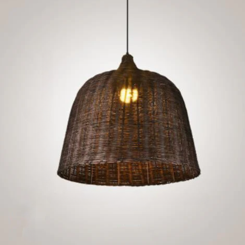 RattanLight | Elegante Pendelleuchte aus Rattan und Bambus für eine gemütliche Küchenatmosphäre