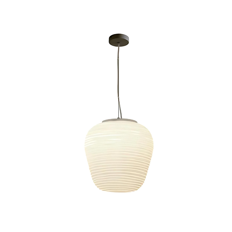 CocoonGlow | Moderne Pendelleuchte aus geriffeltem Glas