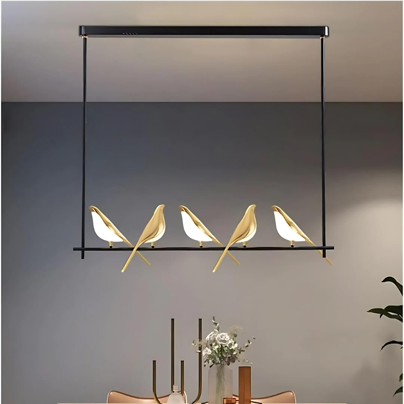 BirdGleam | Kreative LED Pendelleuchte mit eleganten Ringen