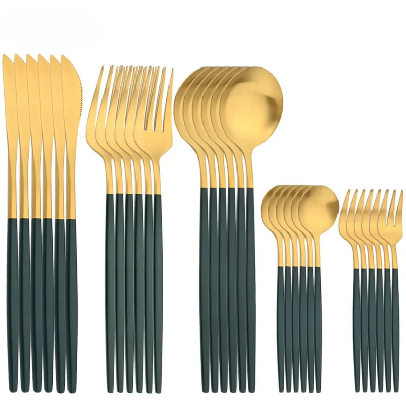 EleganceCutlery | Hochwertiges, modernes Besteckset aus Edelstahl, 30-teilig