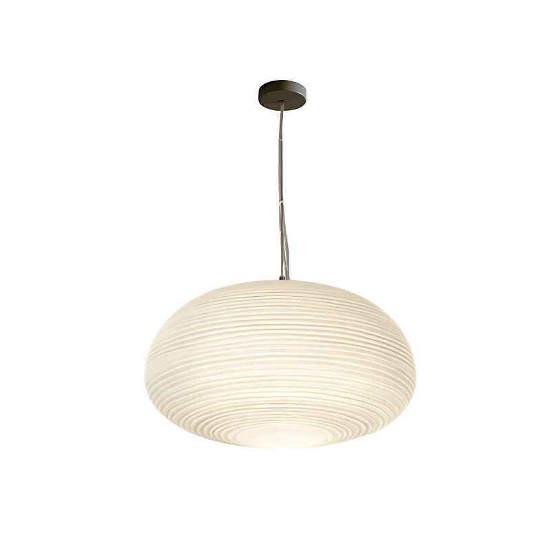 CocoonGlow | Moderne Pendelleuchte aus geriffeltem Glas