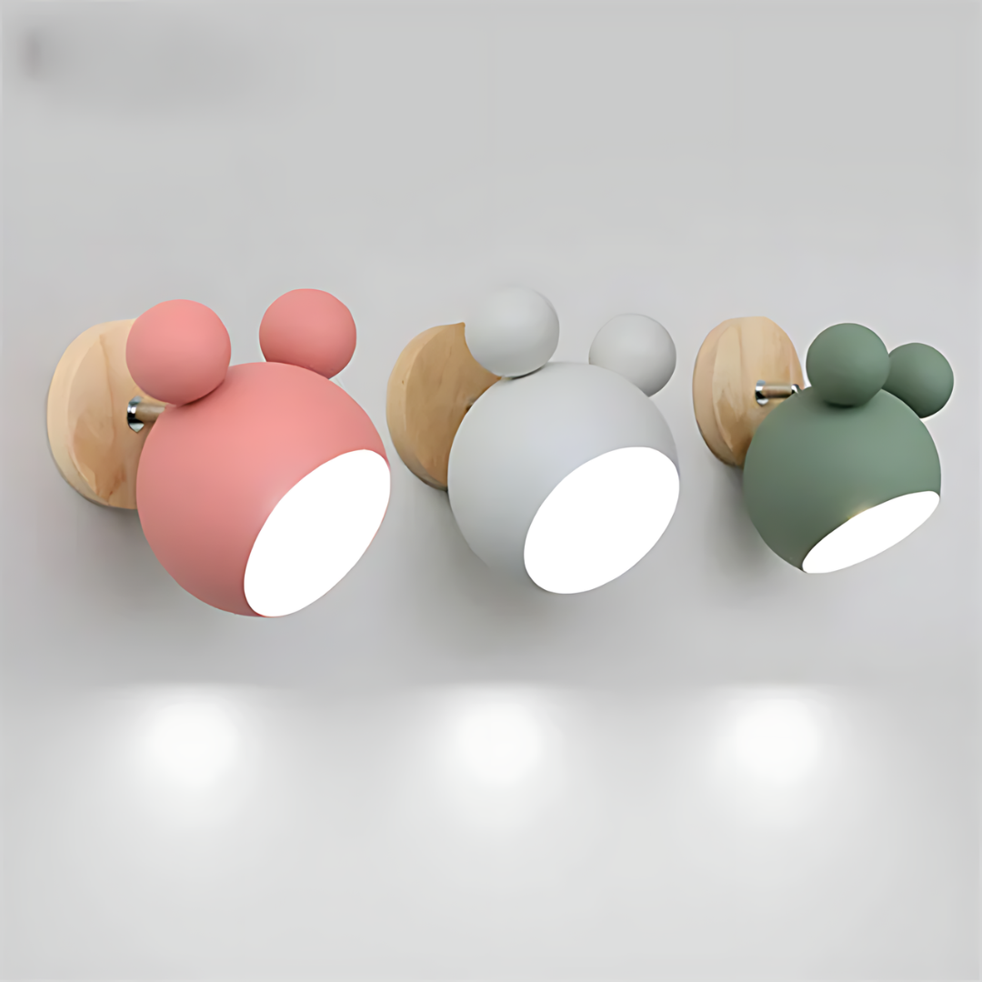 MickeyGlow | Verspielte Mickey Wandlampe für Kinderzimmer und Spielräume