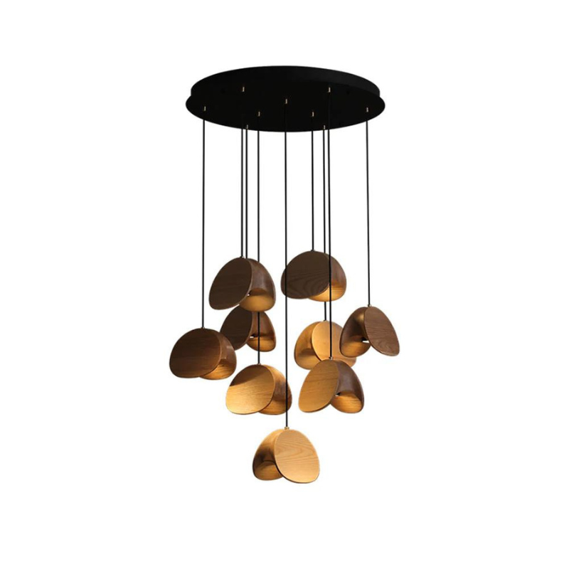 ClamLight | Elegante Pendelleuchte aus Holz mit warmem Licht