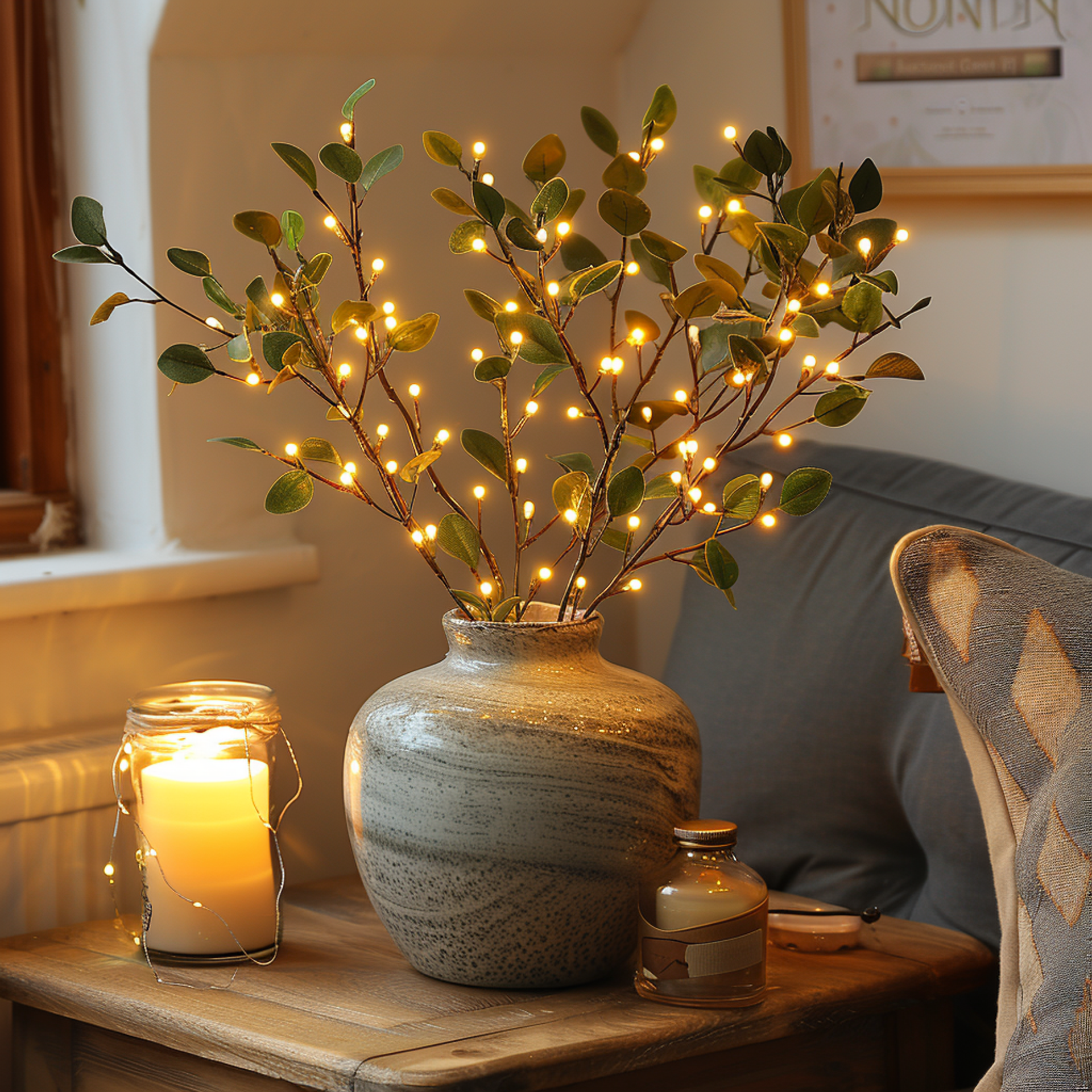 OliveMagic | Elegante olivgrüne LED-Tischlampe