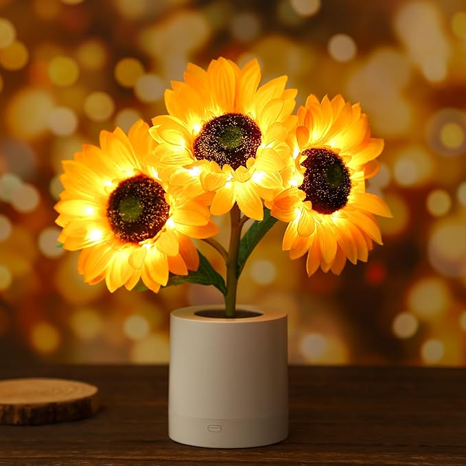 LumiPetal | Stilvolle LED-Sonnenblumen-Tischleuchte