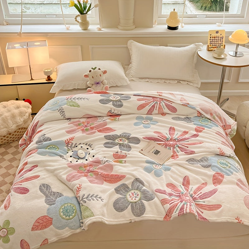 FlowersDream | Frühlingsblüte Plüschdecke für Zuhause