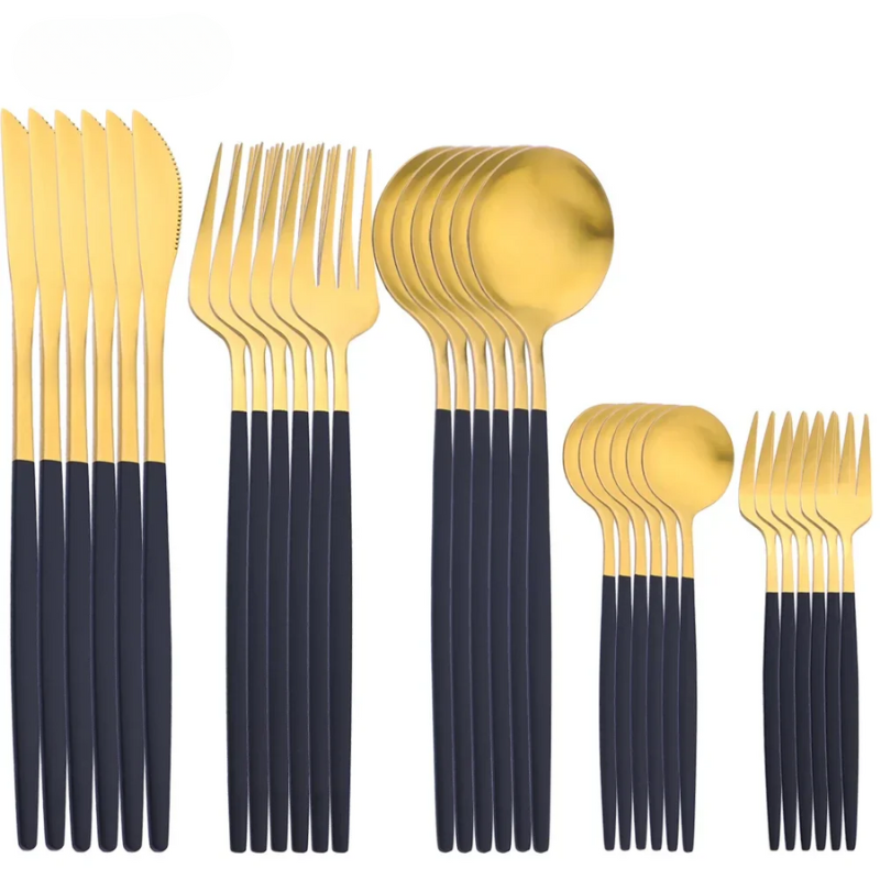 EleganceCutlery | Hochwertiges, modernes Besteckset aus Edelstahl, 30-teilig