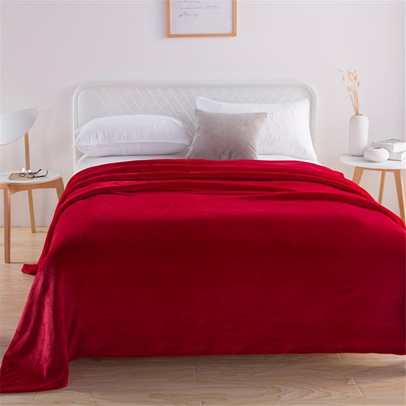 FlanoLux | Dicke rote Flanell-Decke