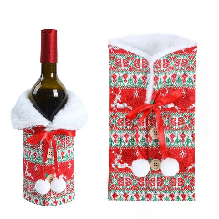 WeinHülle | Festliche Weinflaschenhülle für Weihnachten