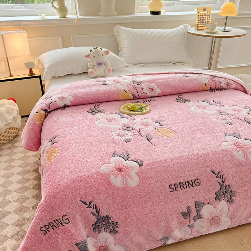 FlowersDream | Frühlingsblüte Plüschdecke für Zuhause