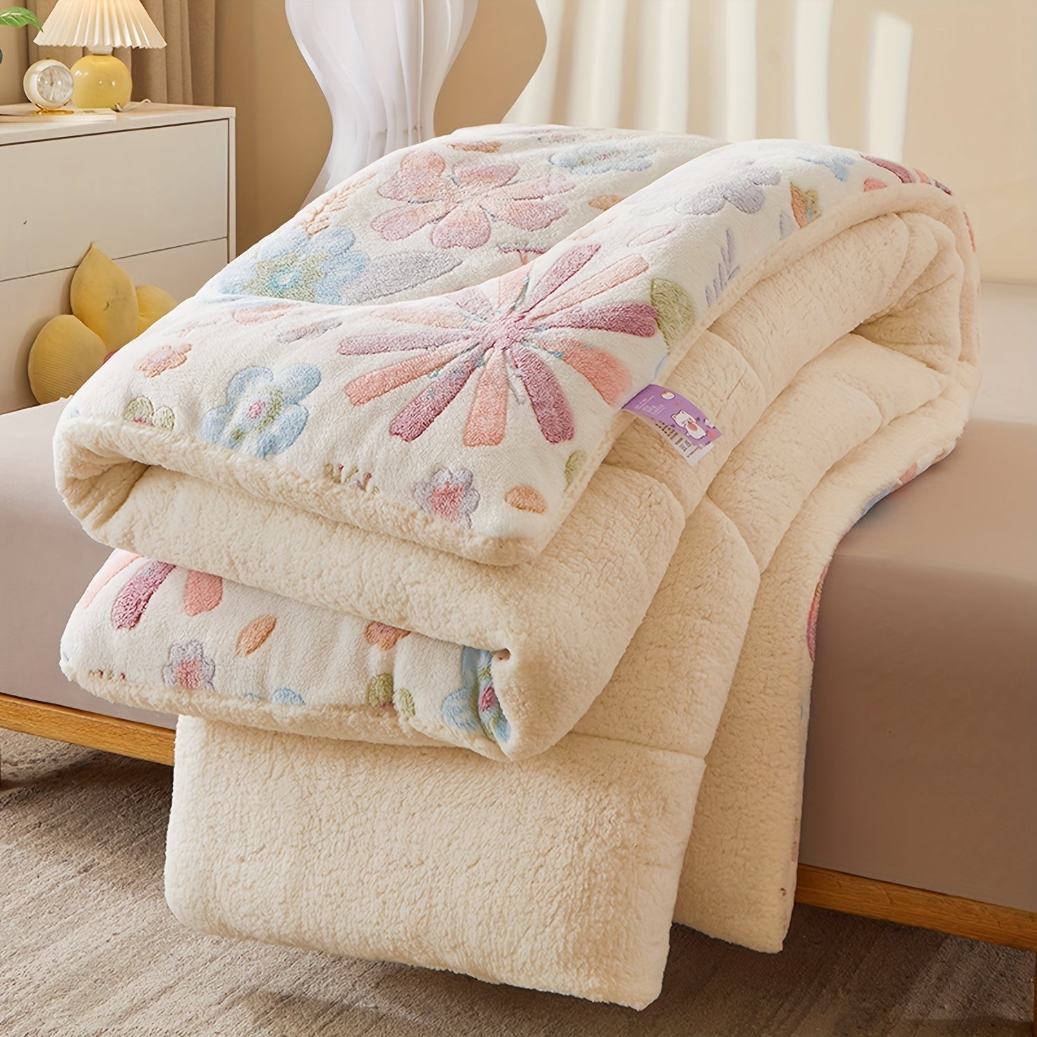 FloralSlate | Stilvolle Bettdecke mit floralem Muster