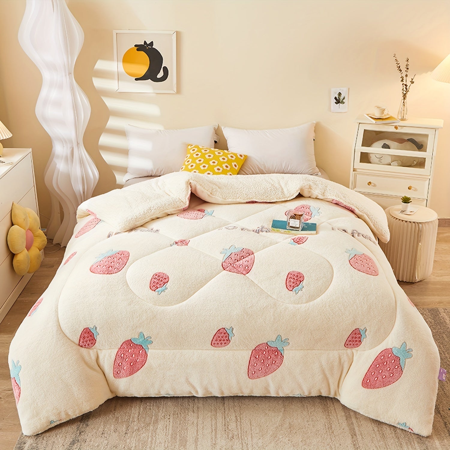 FloralSlate | Stilvolle Bettdecke mit floralem Muster