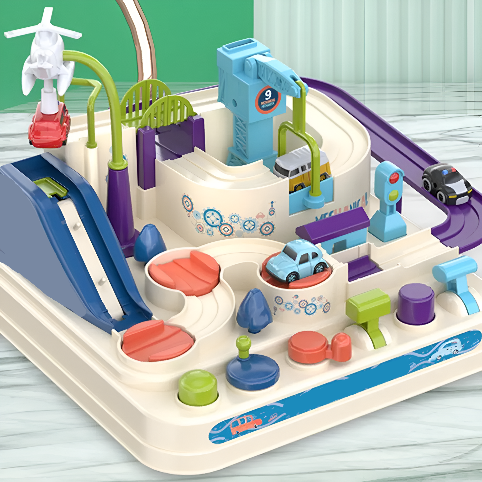 Autorennbahn Kinderspielzeug Lernspielzeug Stadt 10