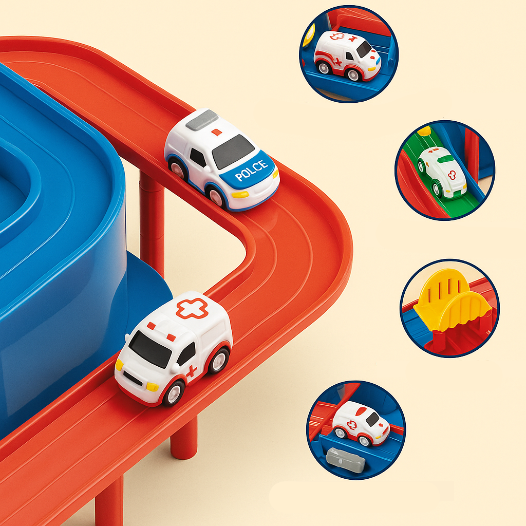 Autorennbahn Kinderspielzeug Lernspielzeug Stadt 4