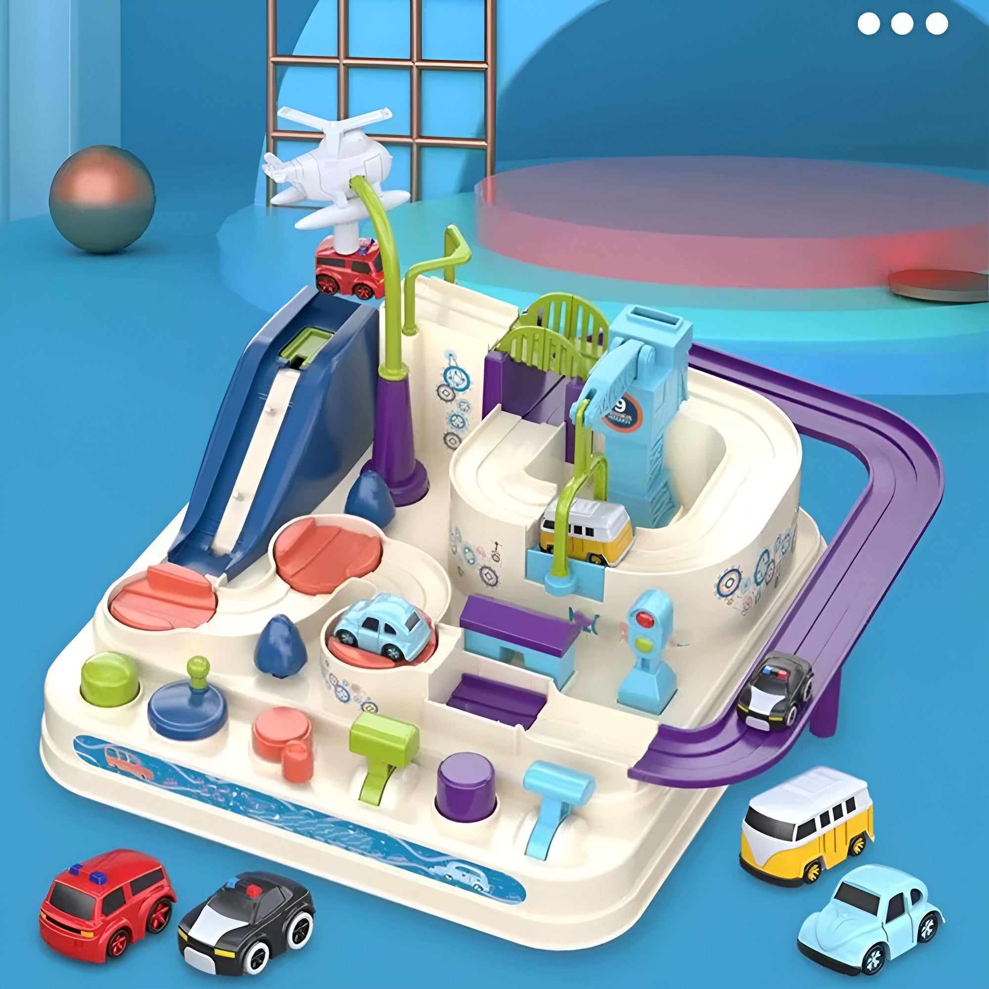 Autorennbahn Kinderspielzeug Lernspielzeug Stadt 9