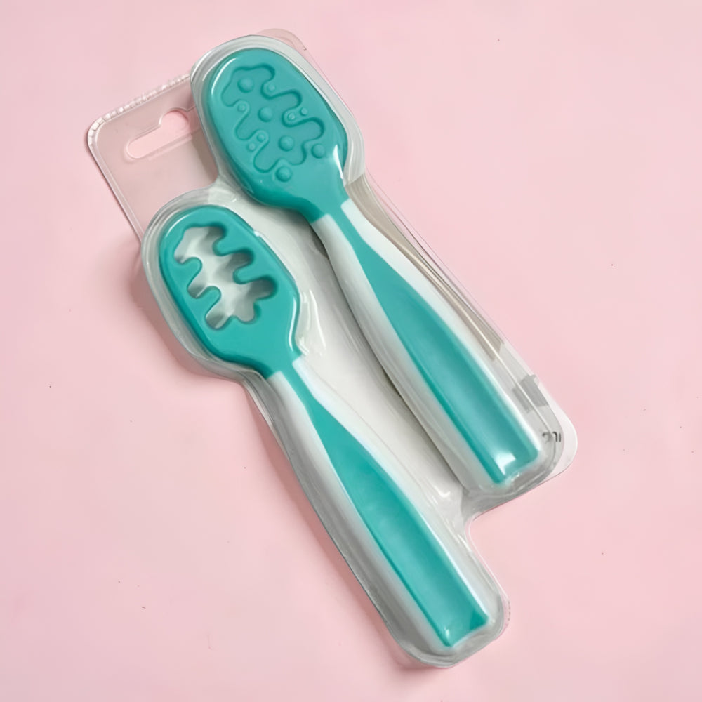 Baby Löffel Set Selbstlern Löffel Silikon Beikost Löffel