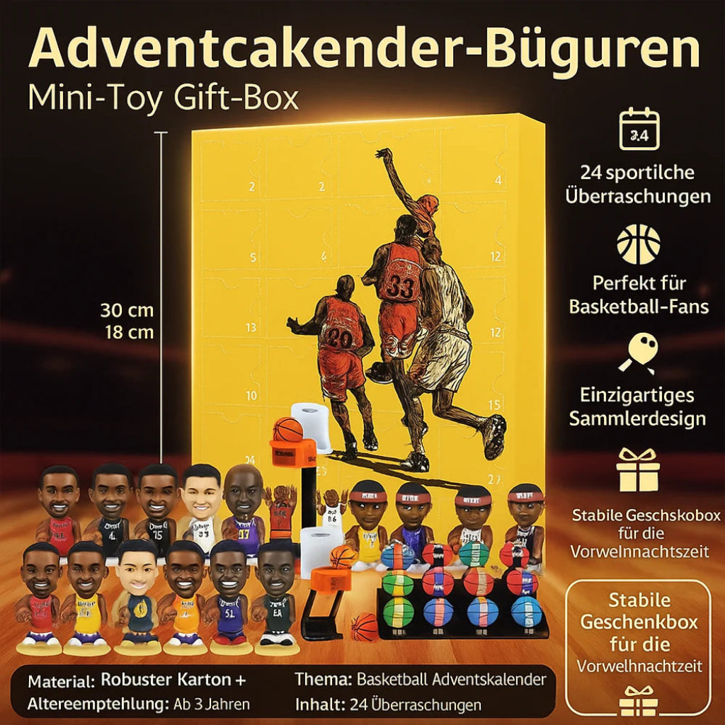 Basketball Adventskalender Figuren Mini Spielzeug Geschenkbox 3