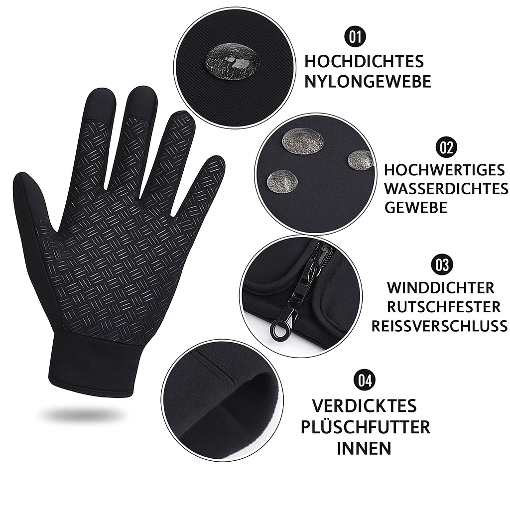 Beheizbare Winter Handschuhe Wasserdicht Touchscreen Warm Griffig 5