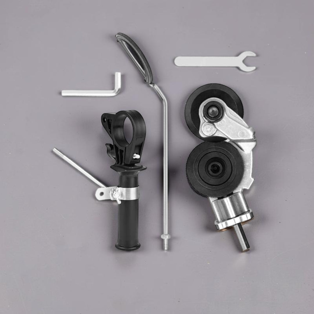 Blechschere Bohreraufsatz Metall Schneidwerkzeug Akkuschrauber Adapter