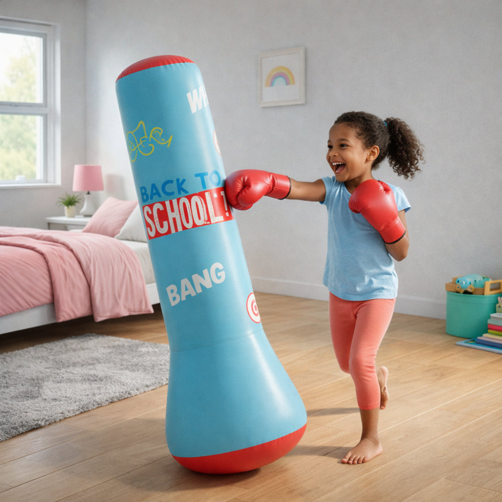 Boxsack Kinder Stehend Aufblasbar Training Spiel Bewegung