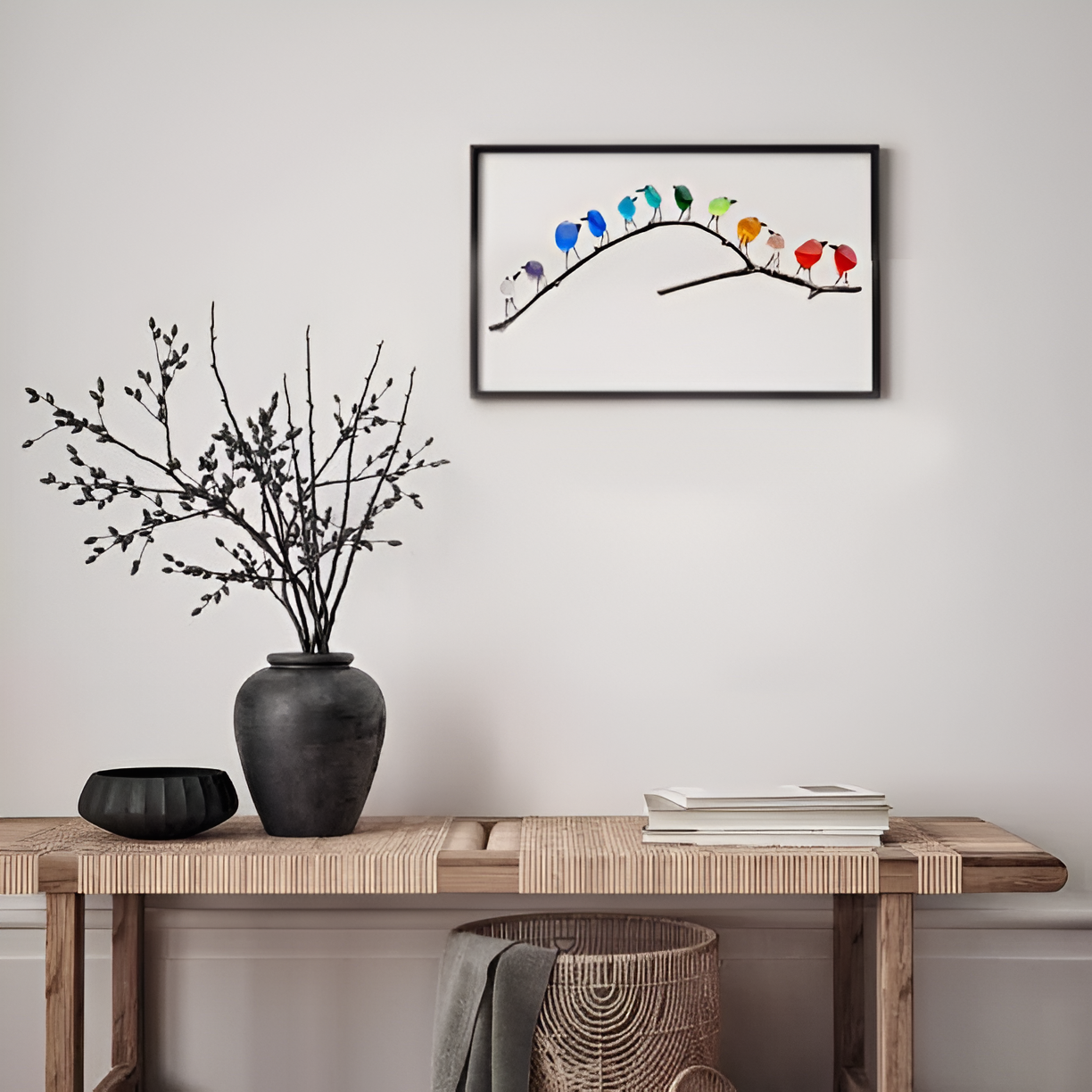 Coastal Love Notes Vogeldekoration Meerglas Kunstwerke 3