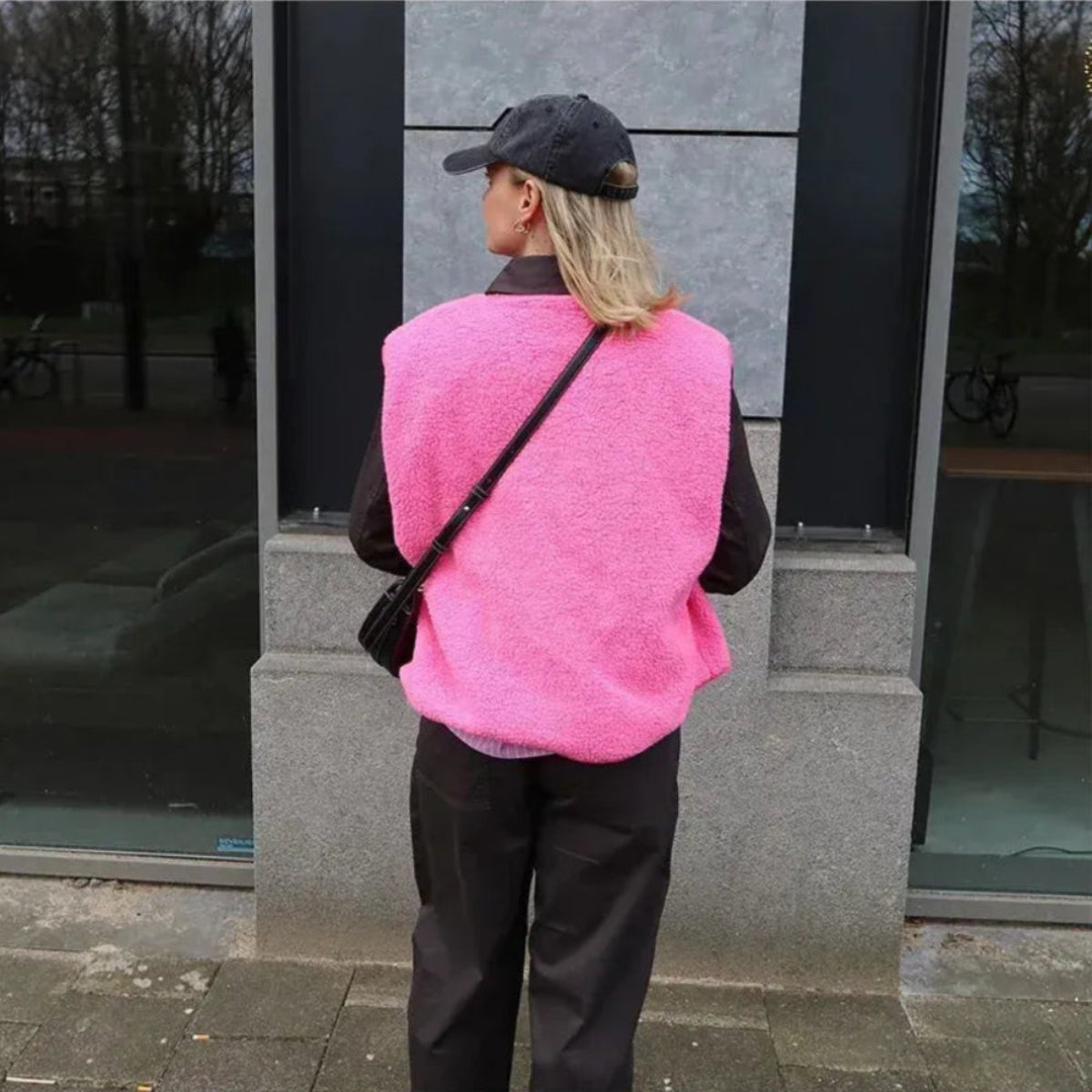 Damen Alltägliche Lässig Lammwollweste 3