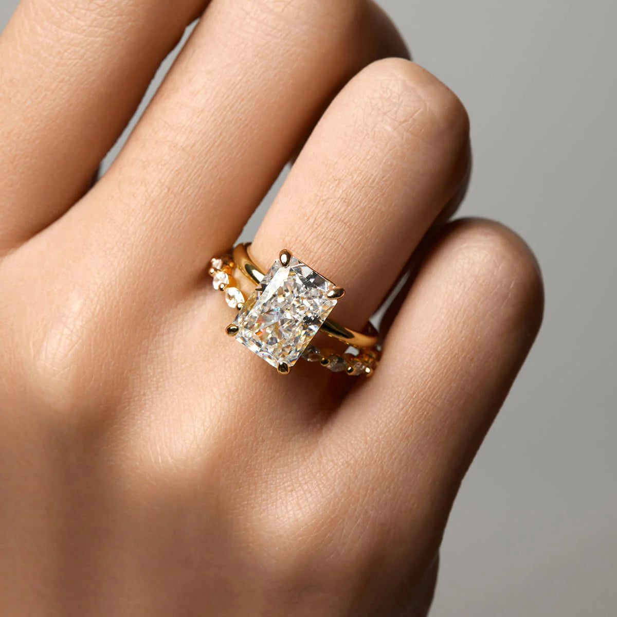 Damen Ehering Marquise Stein Eternity Band Platin 5