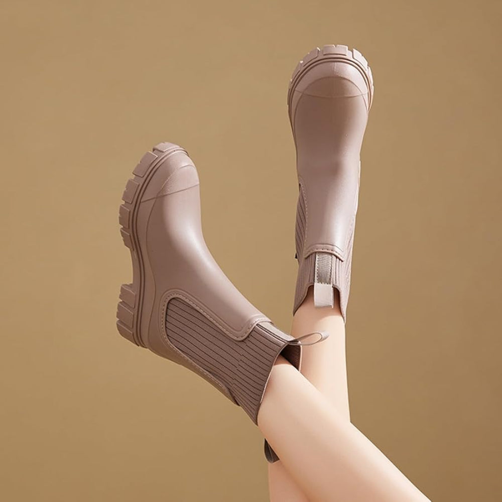 Damen Gummistiefel Wasserdicht Rutschfest 11