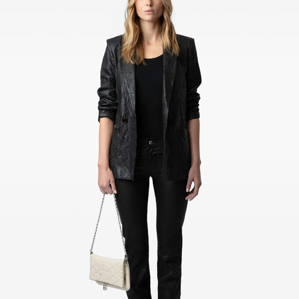 Damen Handtasche Schultertasche Leder 7