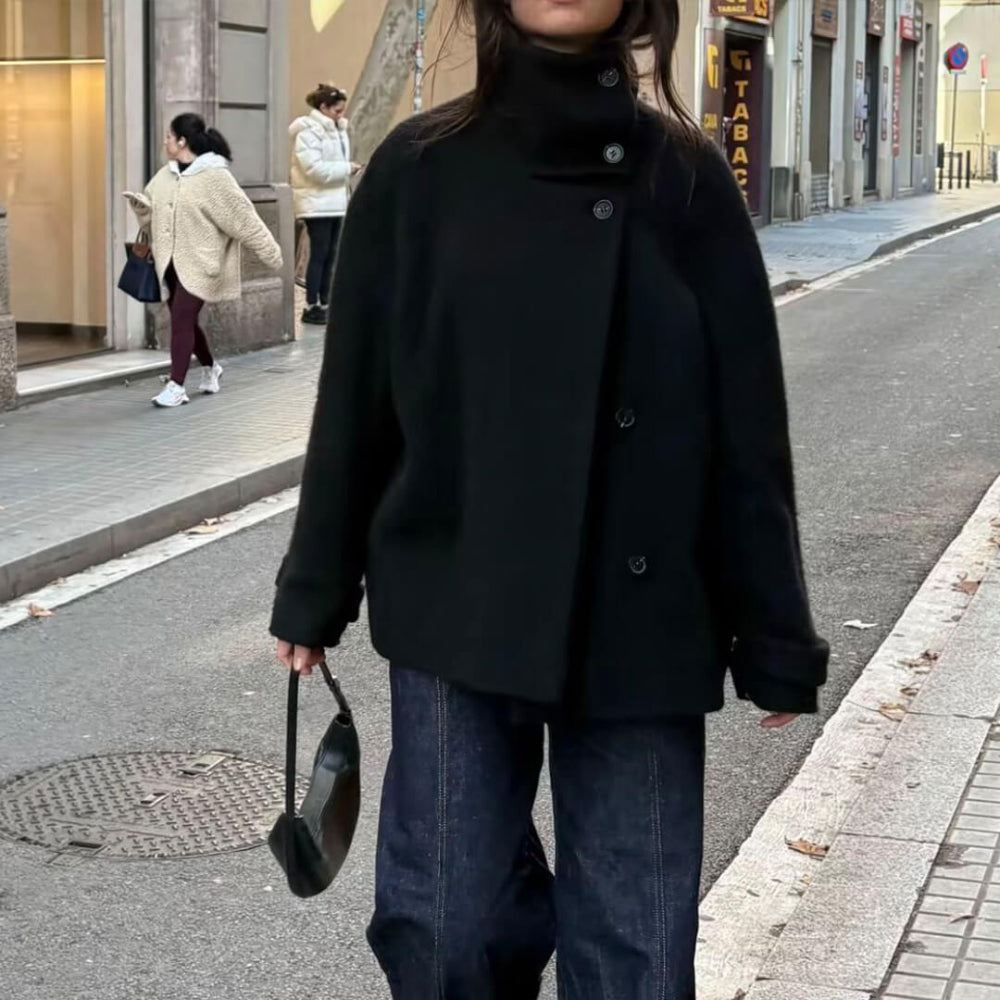 Damen Kurzmantel Zweireihig 4