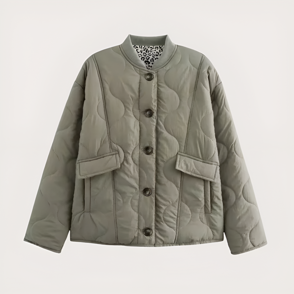 Damen Mantel Leopard Futter Chic Modern 8