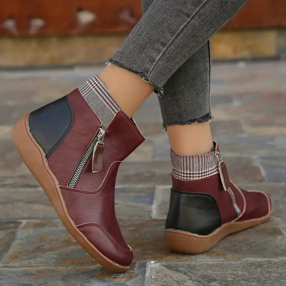 Damen Orthopädisch Wasserdicht Bequem Lederstiefel 5