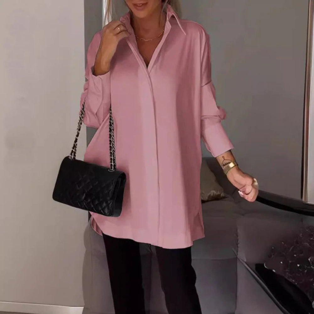 Damen Poloshirt Langarm Bluse 3