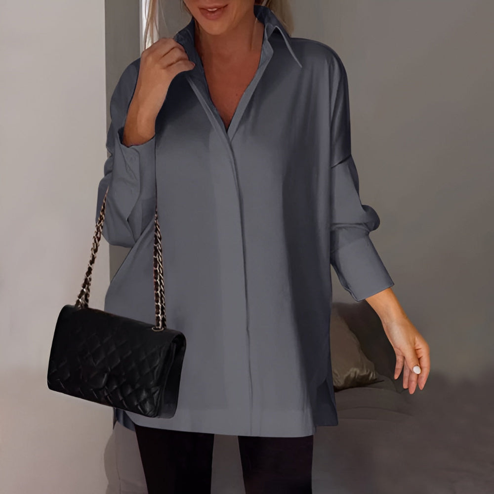 Damen Poloshirt Langarm Bluse 7