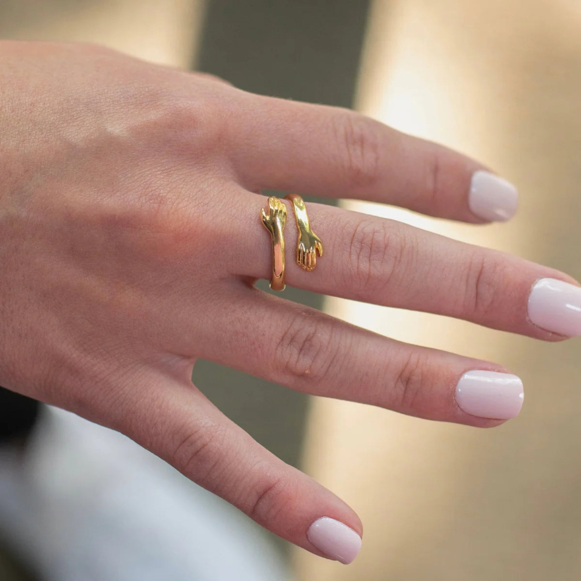 Damen Ring Liebe Umarmung Verstellbarer 6