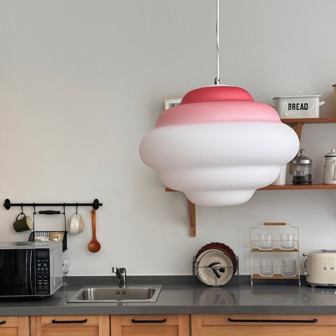 GradientCloudy | Stilvolle Pendelleuchte aus mattem Glas