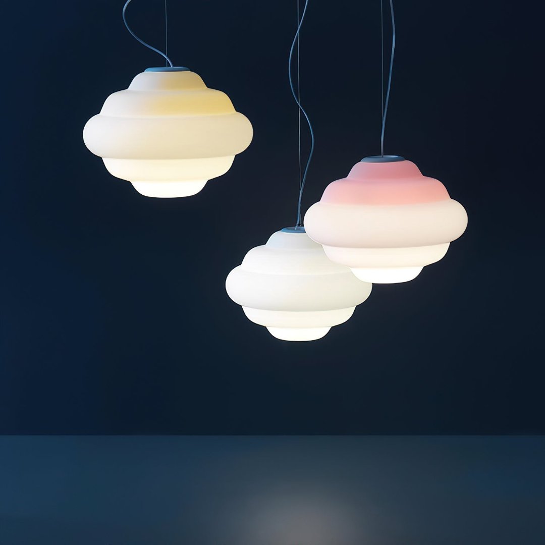 GradientCloudy | Stilvolle Pendelleuchte aus mattem Glas