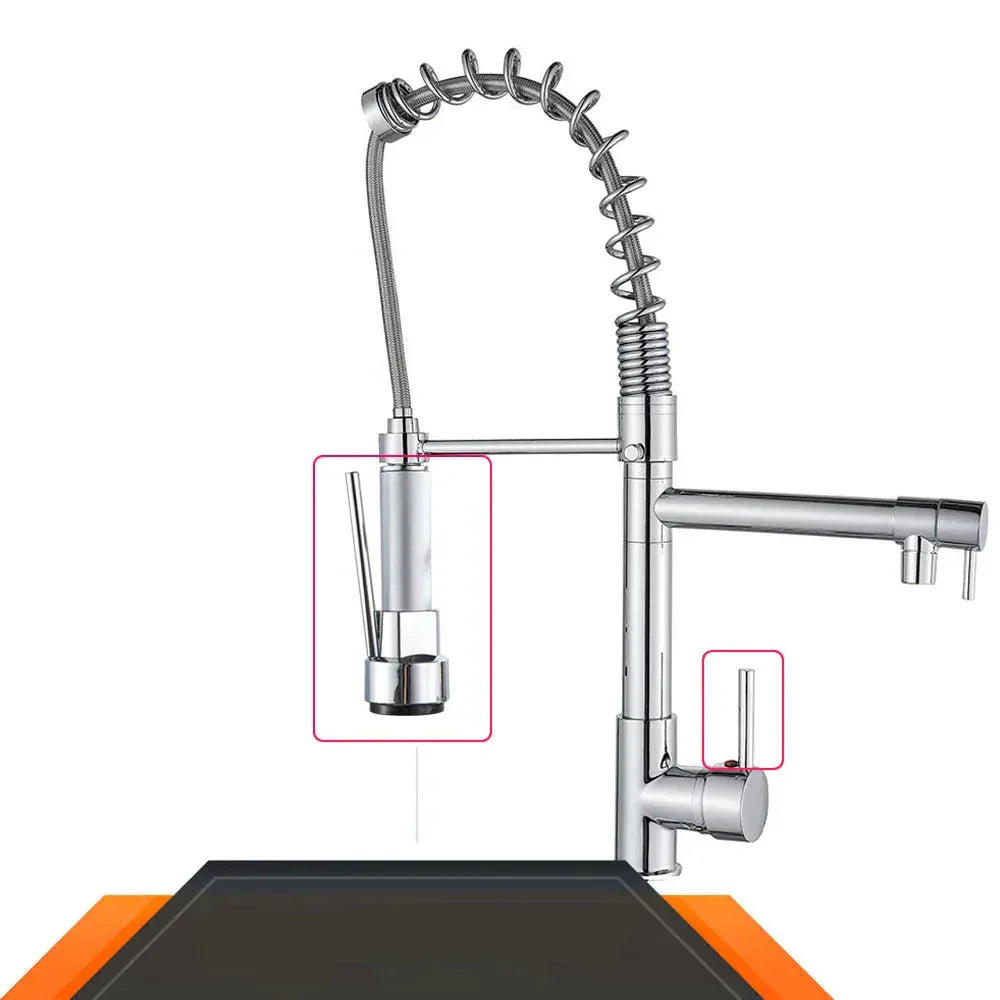 AquaStream | Küchenarmatur mit ausziehbarem Doppelstrahl