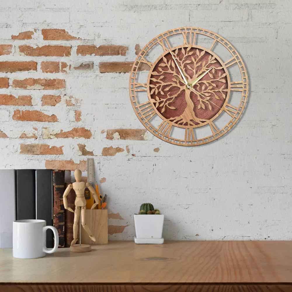 WoodArt | Rustikale Wanduhr aus Holz im Vintage-Stil