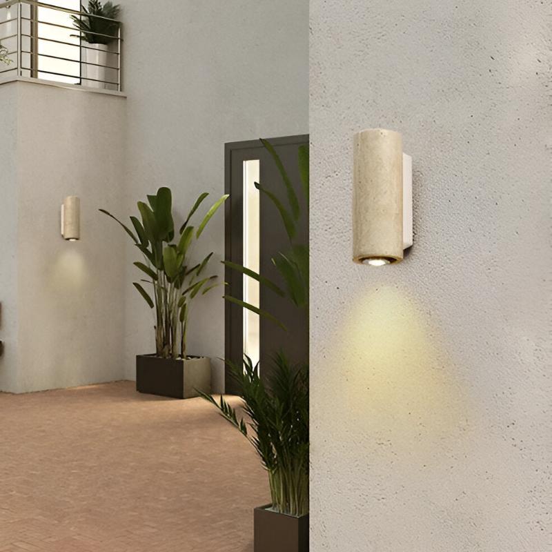 TravertinLight | Elegante Wandleuchte aus Marmor