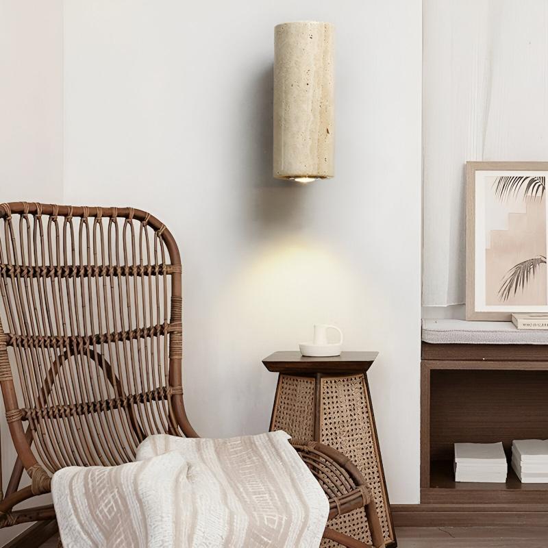 TravertinLight | Elegante Wandleuchte aus Marmor