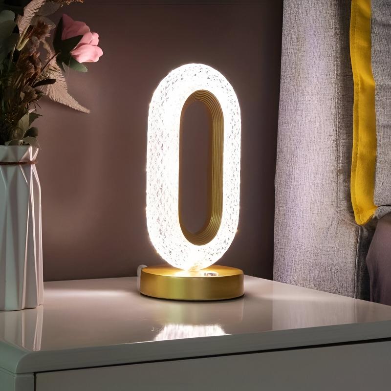 DiaCrystal | Elegante LED-Kristall-Tischleuchte mit berührungsgesteuerter Dimmung