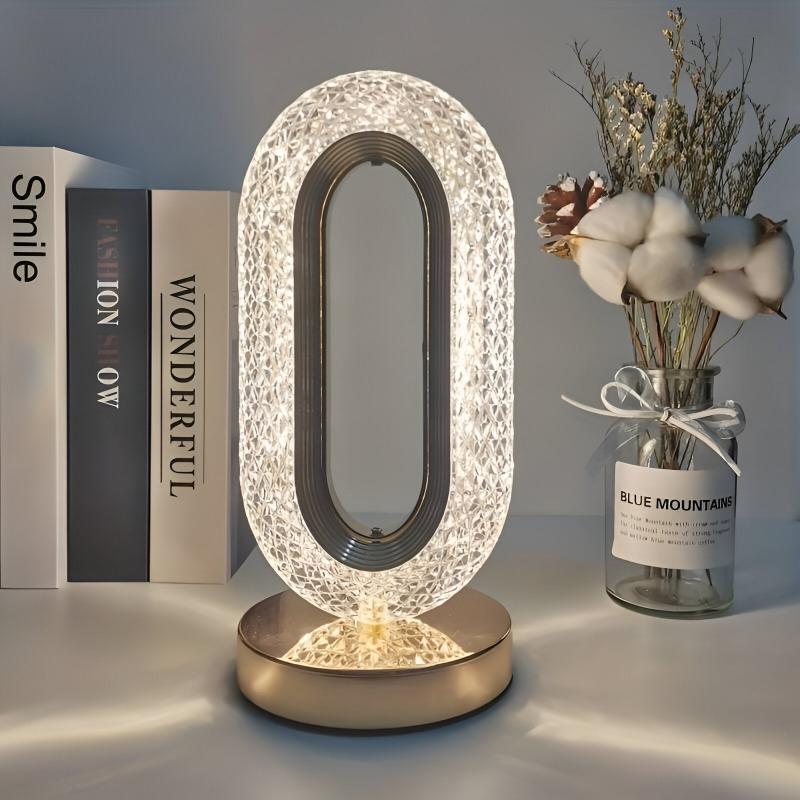 DiaCrystal | Elegante LED-Kristall-Tischleuchte mit berührungsgesteuerter Dimmung